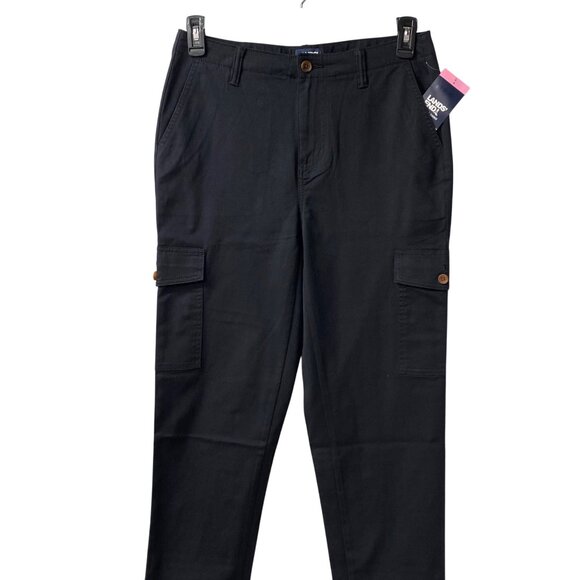 Lands' End‎ Women's Cargo Chino Black Pant size 8 NWT - Picture 9 of 9